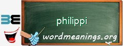 WordMeaning blackboard for philippi